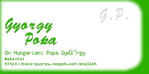 gyorgy popa business card